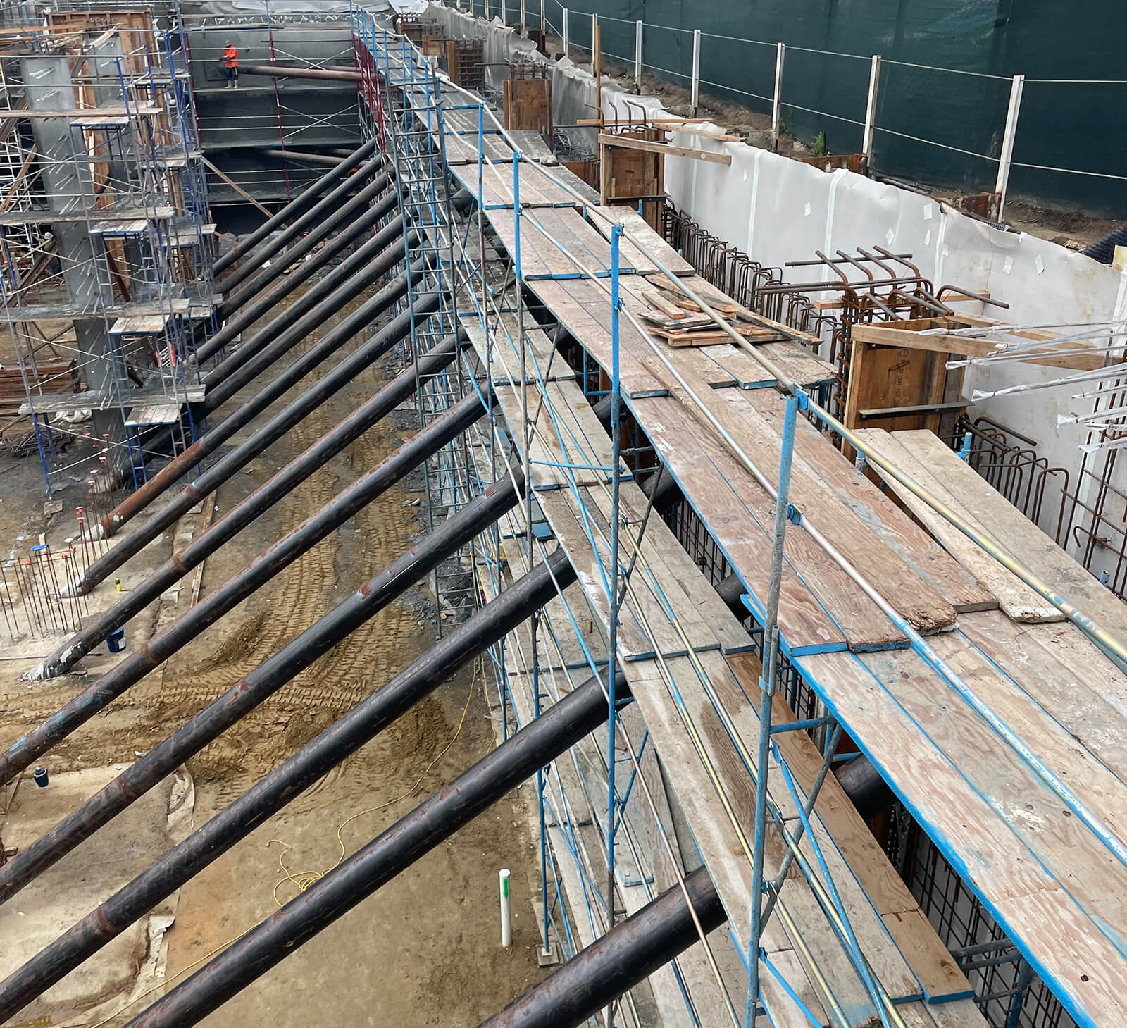 Slab pour for new storage facility